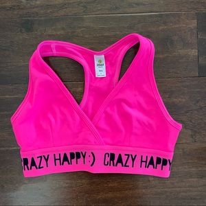 Zumba Fitness Crazy Happy Bra sz small